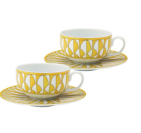 エルメス（HERMES） ソレイユ ドゥ エルメス ティーカップ＆ソーサー 200ml ペア 046016P